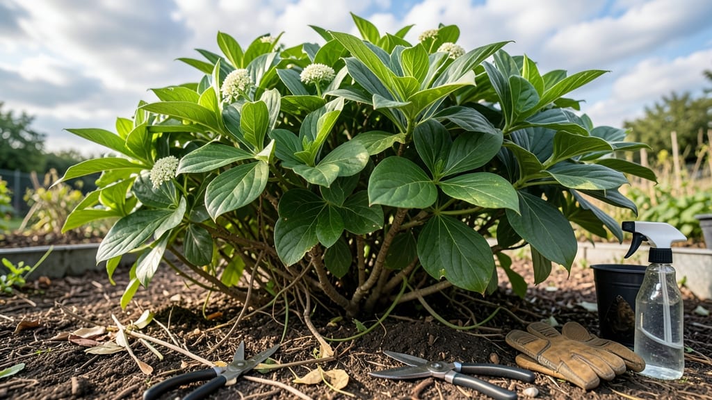 Pruning Fatsia Japonica Plant: Late Winter Revival for Stronger Canes and Lush Foliage