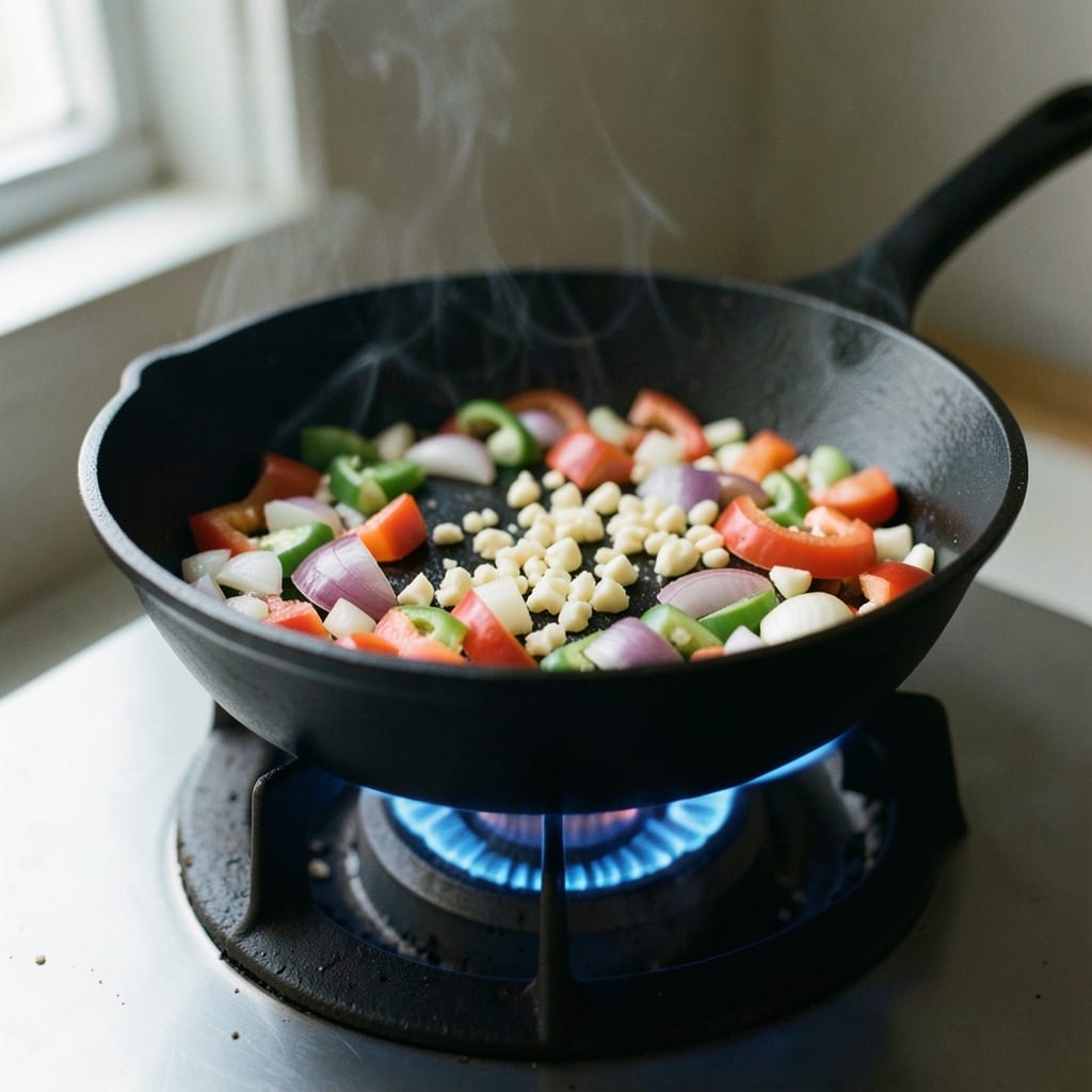The first pass, in the pan